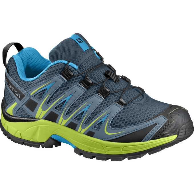 Salomon Singapore Kids Trail Running Shoes - XA PRO 3D K Blue/Yellow | 95632-SRPW